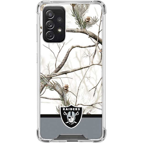 NFL Realtree Camo Las Vegas Raiders Galaxy A72 5G Clear Case